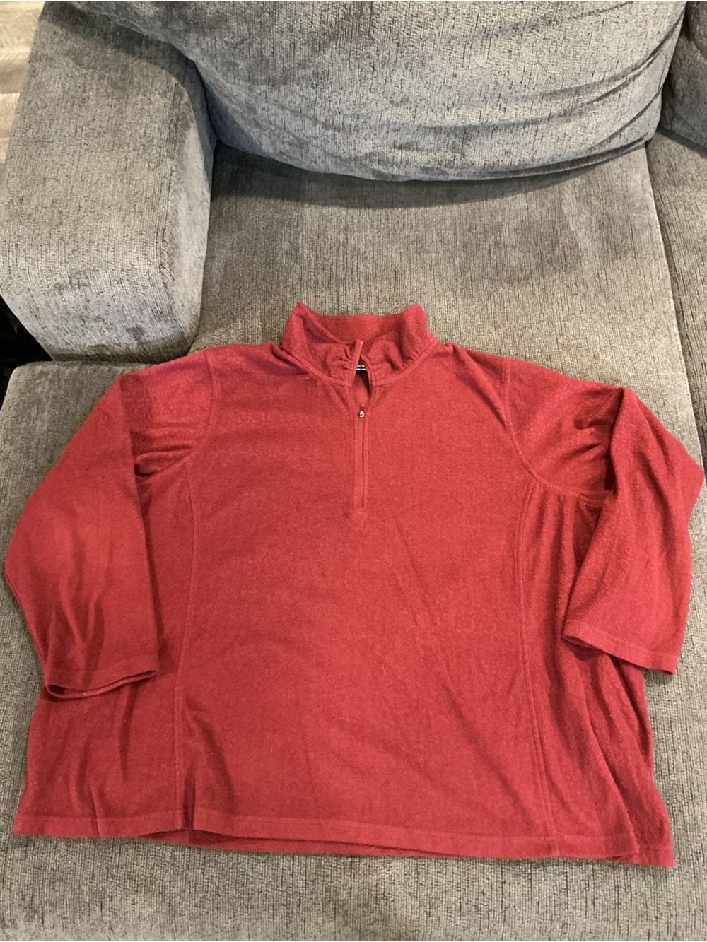 Women’s Red Quarter-Zip Sweater